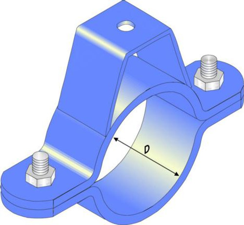 65MM NB GALV HEAVY DUTY YOKE CLAMP