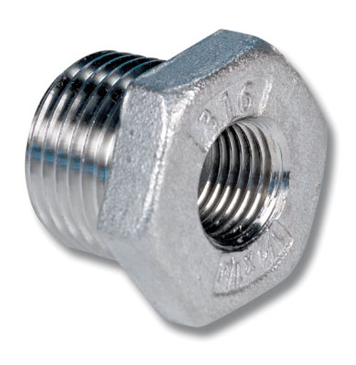 8X6MM 316 STAINLESS STEEL REDUCING BUSH