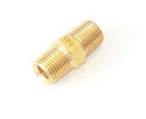 6MM BRASS HEX NIPPLE TAPERED