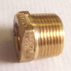 15MM BRASS HEX PLUG