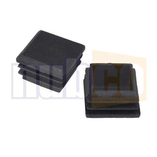 75X75MM SQUARE PLASTIC TUBE CLOSURE RIBBED