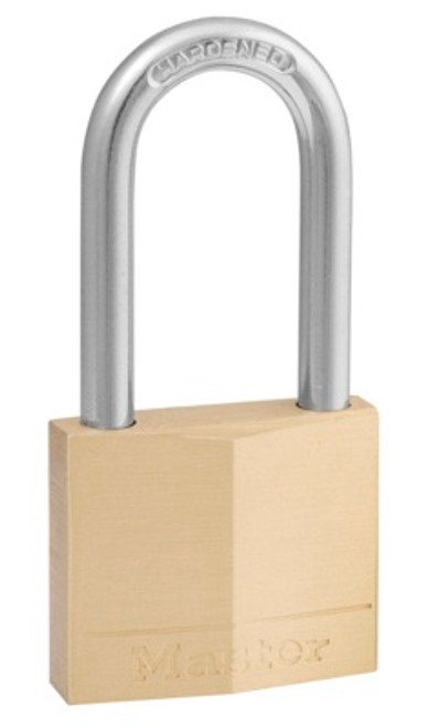 40MM DIAMOND BRASS PADLOCK W/LONG SHACKLE