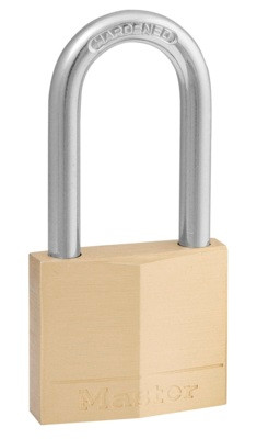 40MM DIAMOND BRASS PADLOCK W/LONG SHACKLE