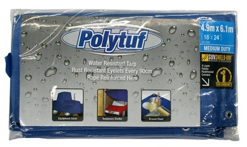 5.5X7.3M BLUE MEDIUM DUTY POLY TARP