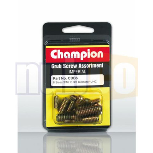3/16"-3/8" 16PCE IMPERIAL GRUB SCREW ASSORTMENT PACK