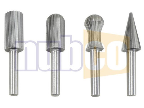 4PCE HSS ROTARY BURR SET
