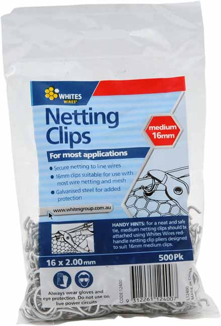 NETTING CLIPS 16MM X 2.00 500PK