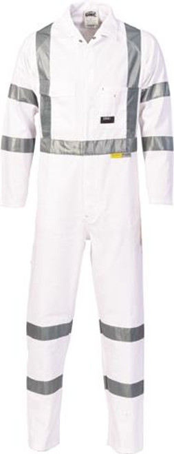 97R RTA STANDARD TAPED WHITE NIGHT WORK COVERALL