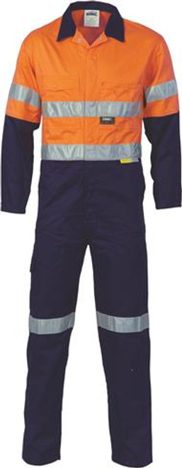 117R TAPED TWO TONE HIVIS CD ORANGE/NAVY COVERALL