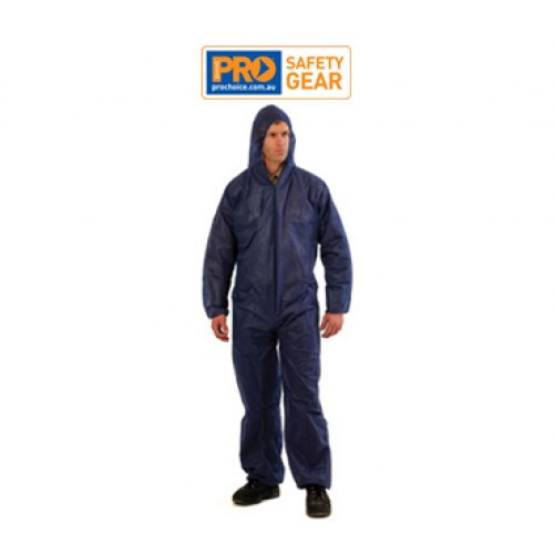 DISPOSABLE OVERALL BLUE SIZE 2XL