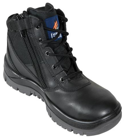 SIZE 12 BLACK ZIP SIDE ANKLE BOOT NON-SAFETY