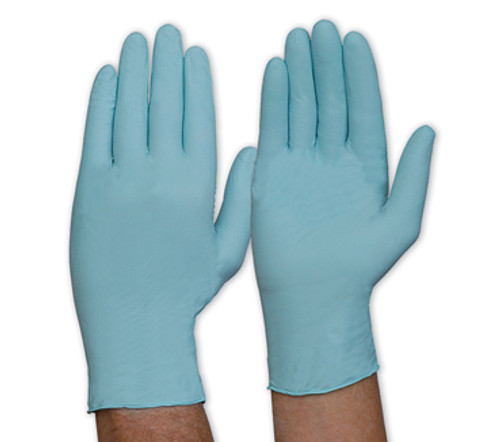 L 100/BOX BLUE PWD/FREE NITRILE EXAM. DISPOSABLE GLOVES