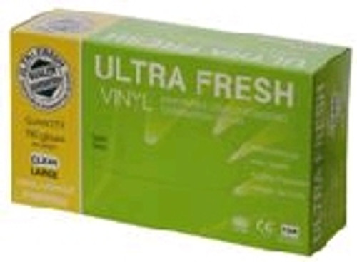 S 100/BOX CLEAR POWDERED VINYL DISPOSABLE GLOVES