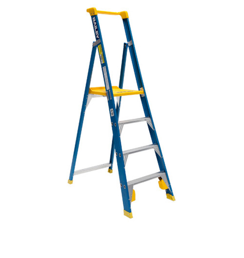 0.86M FIBREGLASS PLATFORM LADDER & CASTOR BRACKET