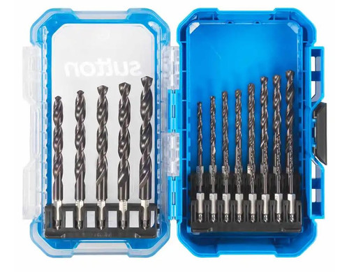 21PC 2-10MM HEX SHANK SUPABIT+ STACK-IN HSS-TIALN DRILL SET.