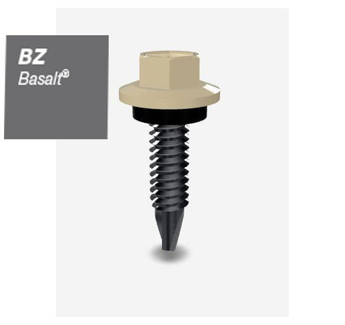 10GX16MM SDS SCREW HEX SEAL B8 (CAT5) BASALT 1000PK