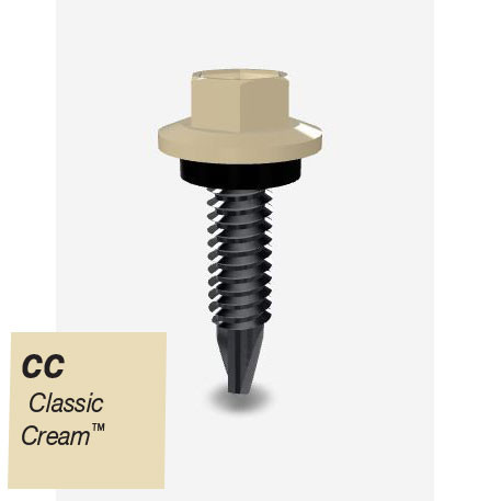 10GX25MM SDS SCREW HEX SEAL B8 (CAT5) CLASSIC CREAM 1000PK