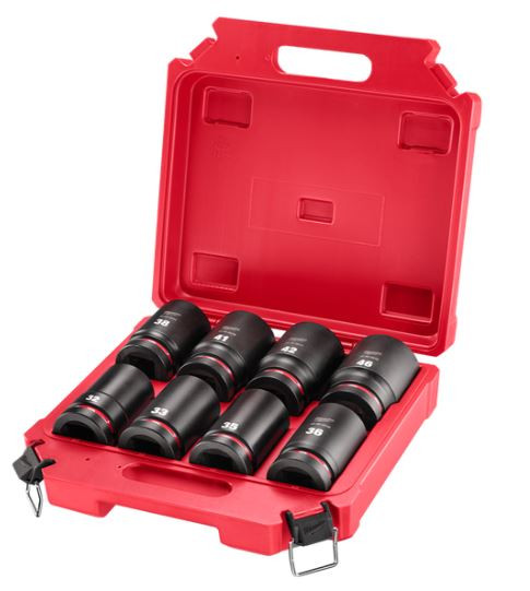 8PCE SHOCKWAVE 1\" DRIVE METRIC DEEP IMPACT SOCKET SET