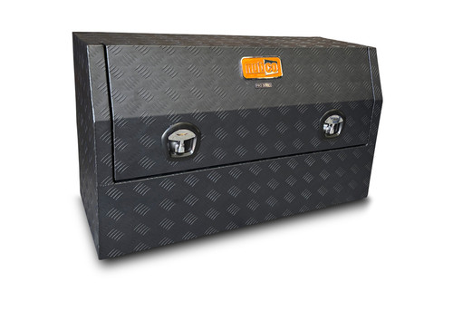 1210X500X700MM BLACK ALUM PRO SERIES UPRIGHT UTE BOX