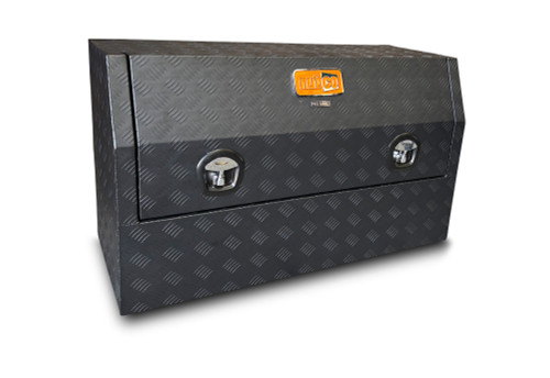 1210X500X700MM BLACK ALUM PRO SERIES UPRIGHT UTE BOX