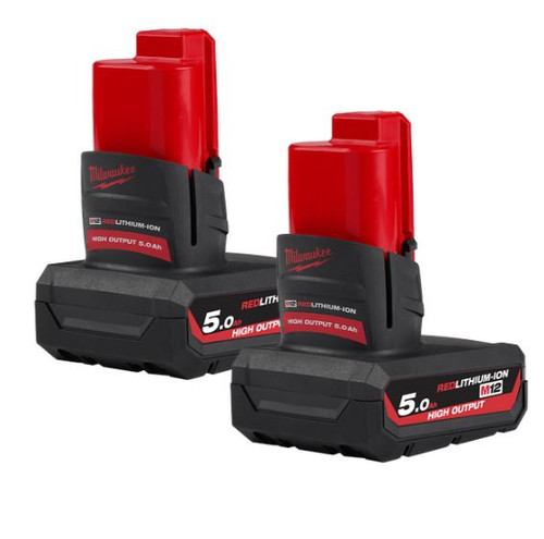 12V REDLITHIUM HIGH OUTPUT 5.0AH BATTERY TWIN PACK