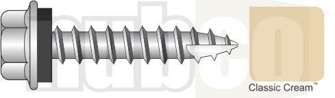 10GX25MM C3 HEX SEAL T17 SCREWS CLASSIC CREAM 1000PK