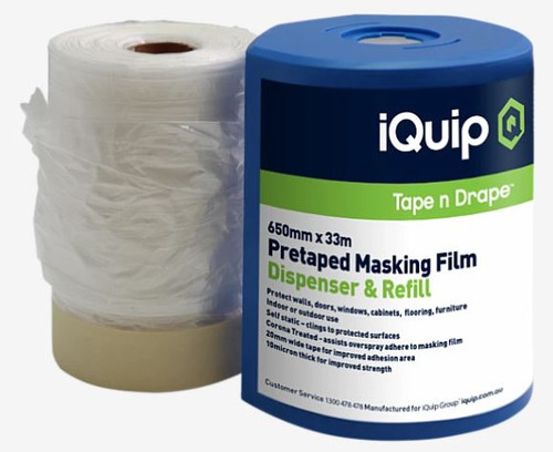 650MMX33M ENVO PRE-TAPED MASKING FILM AND DISPENSER 650MMX33M ENVO PRE-TAPED MASKING FILM AND DISPENSER