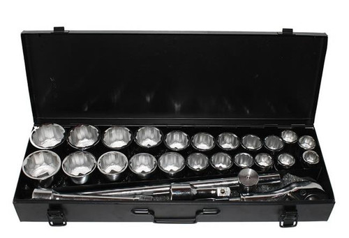 26PCE 3/4\" DRIVE METRIC/AF SOCKET SET