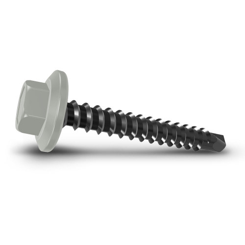 25MM ZIP B8 (CAT5) SDMT HEX SEAL SHALE GREY - 100PK
