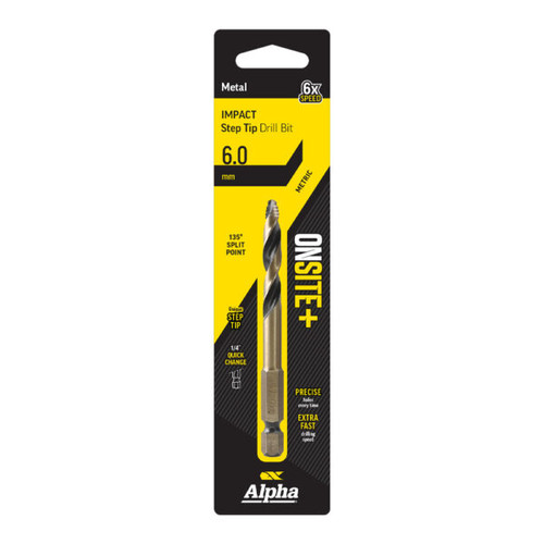 6.0MM ONSITE PLUS IMPACT STEP TIP DRILL BIT