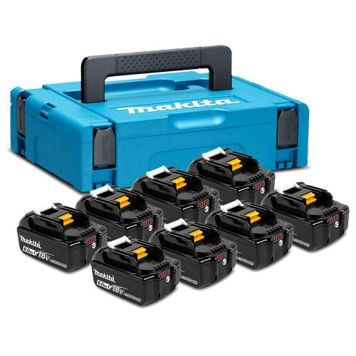 18V 8PCE 6.0AH BL1860B BATTERY PACK WITH MAKPAC CASE