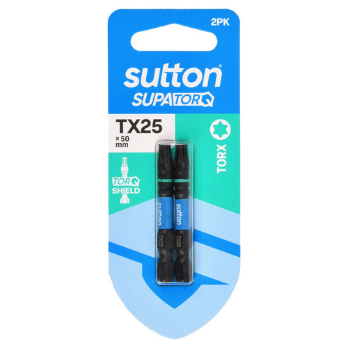 2PK TX25 X 50MM TORX SUPATORQ DRIVER BIT