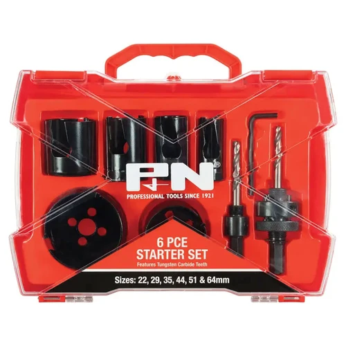 6PCE TUNGSTEN CARBIDE TEETH HOLESAW STARTER SET