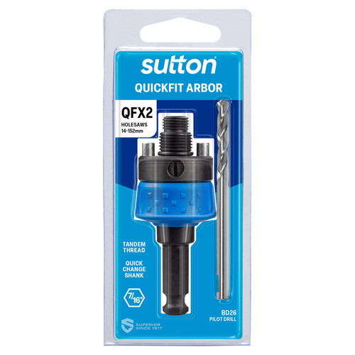 TANDEM HOLESAW ARBOR SUITS 14MM-152MM HOLESAW