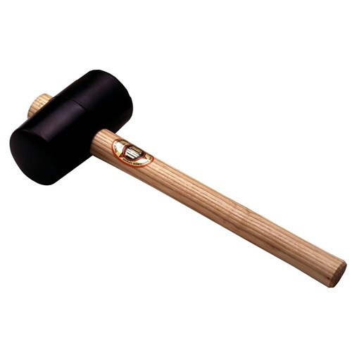 800G (1.3/4\") BLACK RUBBER MALLET 74MM HEAD WOOD HANDLE