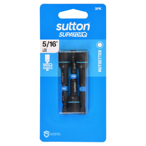 3PK 5/16 X 65MM SUPATORQ MAGNETIC NUTSETTER BIT