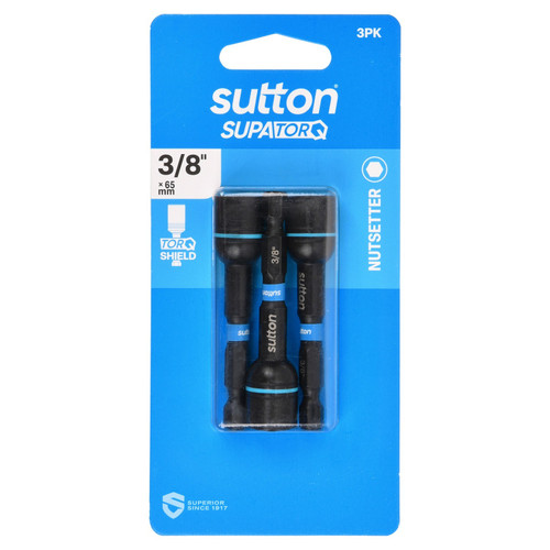3PK 3/8 X 65MM SUPATORQ MAGNETIC NUTSETTER BIT