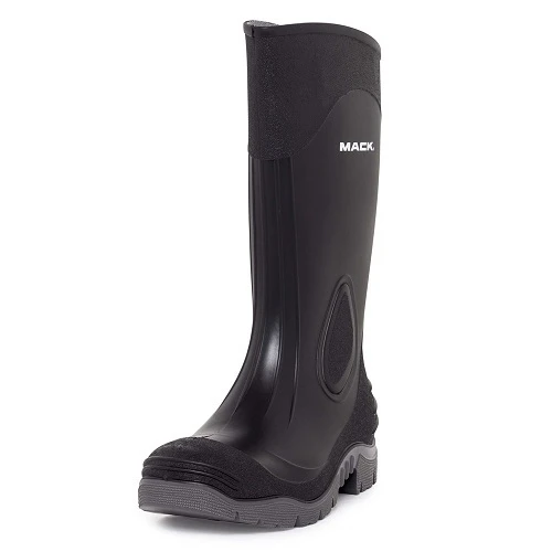 SIZE 7 PUMP BLACK/GREY PVC SAFETY GUMBOOTS