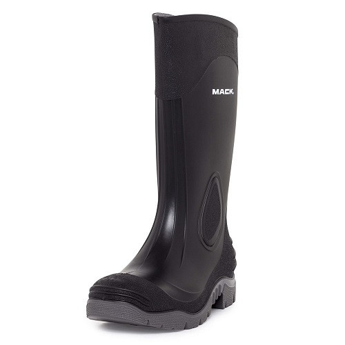 SIZE 8 PUMP BLACK/GREY PVC SAFETY GUMBOOTS