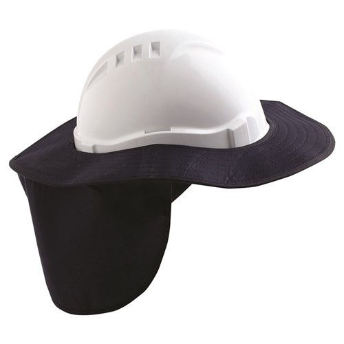NAVY BLUE HARD HAT BRIM - PLASTIC/POLYESTER
