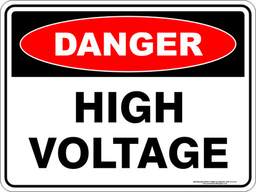 450X300MM METAL DANGER HIGH VOLTAGE