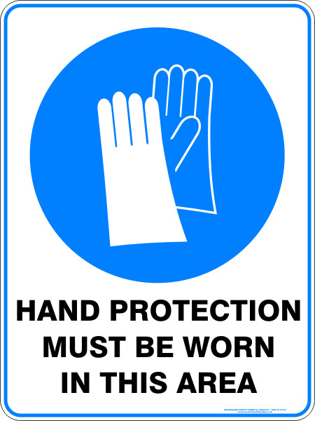 450X300MM METAL GLOVES MUST BE WORN IN THIS AREA