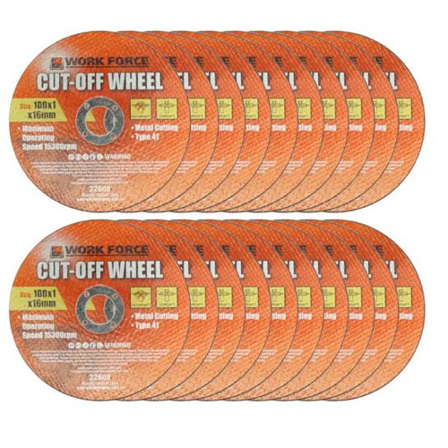 20PK 100X1X16MM METAL CUTTING DISCS