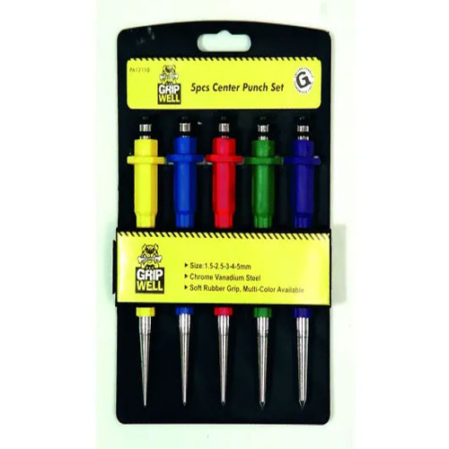 5PCE CENTRE PUNCH SET - CHROME VANADIUM