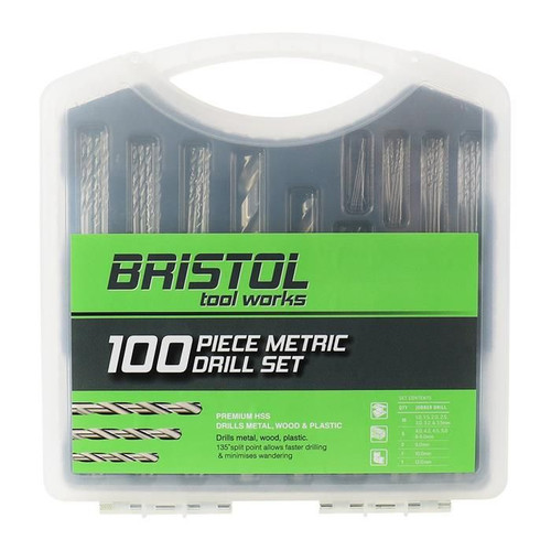 100PCE HSS METRIC BULK DRILL SET 1MM-12MM