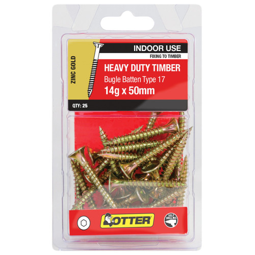 14GX50MM Z/P BUGLE BATTEN - 25PK