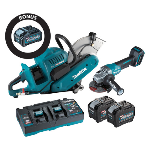 40V MAX 2PCE COMBO KIT - 2X4.0AH BATT & DUAL CHARGER