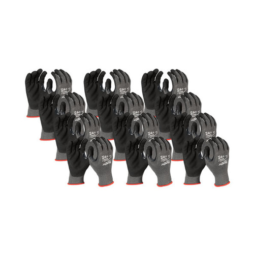 12PK LRG CUT 5 (E) NITRILE DIPPED GLOVE