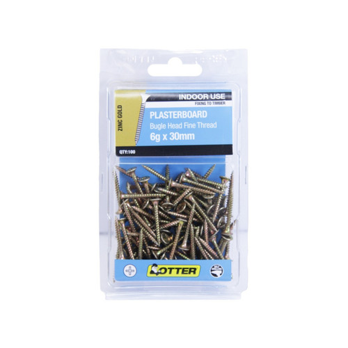 6GX25MM Z/P PLASTERBOARD SCREW - 1000PK