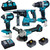 18V 4PCE B/LESS COMBO KIT 2X5AH BAT, CHARG & TOOL BAG